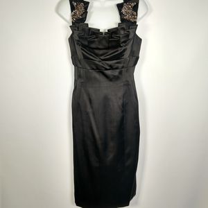 Karen Millen jeweled origami silk dress 6